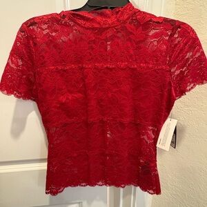 NWT Red lace top by Guess ♥️